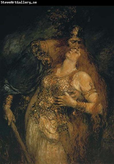 Ferdinand Leeke The Last Farewell of Wotan and Brunhilde